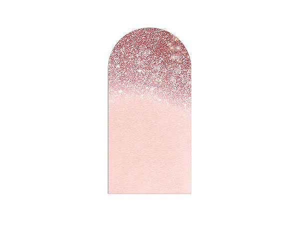 Painel De Festa Romano 1,00x2,00- Efeito Glitter Rose Gold 018