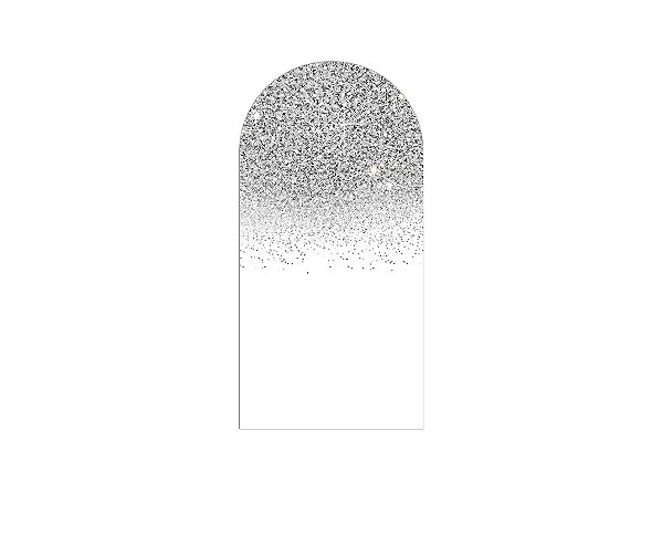 Painel De Festa Romano 1,00x2,00- Branco Efeito Glitter Prata 045