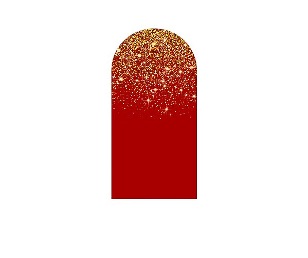 Painel De Festa Romano 1,00x2,00- Vermelho Efeito Glitter Dourado 105