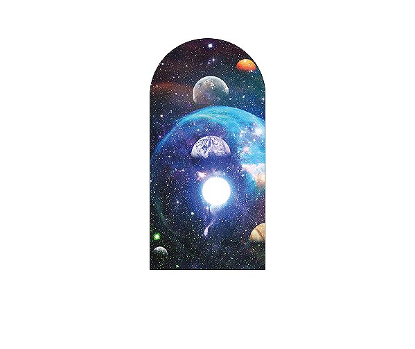 Painel De Festa Romano 1,00x2,00- Galáxia Planetas 001