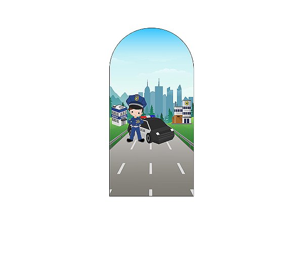 Painel De Festa Romano 1,00x2,00- Posto Policial Cidade 004