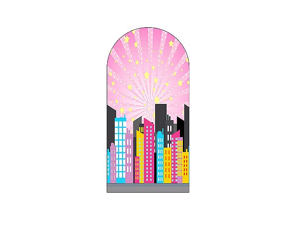 Painel De Festa Romano 1,00x2,00- SuperGirl HQ Rosa 023