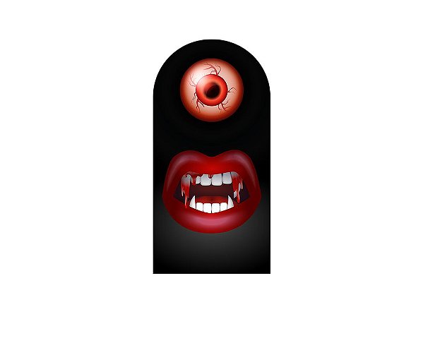Painel De Festa Romano 1,00x2,00- Halloween Monstrinho 006