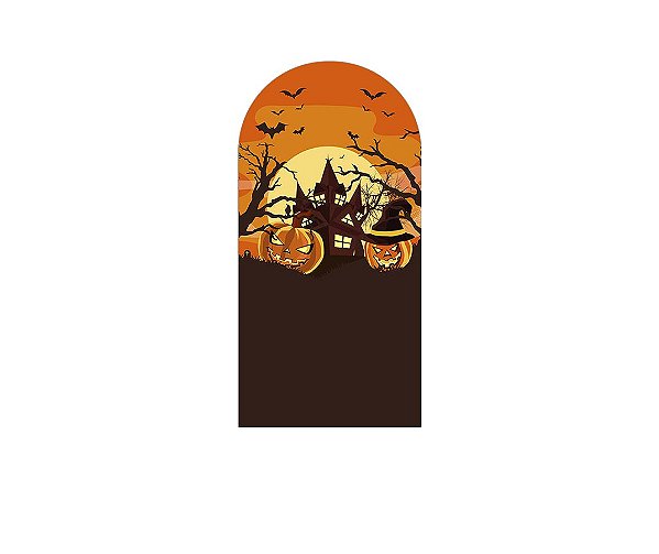 Painel De Festa Romano 1,00x2,00- Halloween Abóboras 013