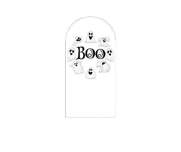 Painel De Festa Romano 1,00x2,00- Halloween Boo Fantasmas 040