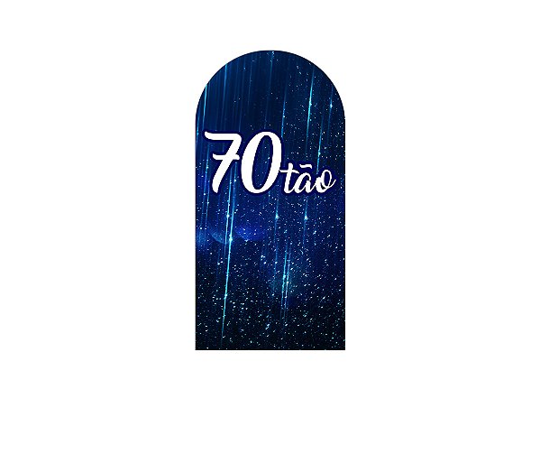 Painel De Festa Romano 1,00x2,00- 70 Anos 70TÃO Azul 180