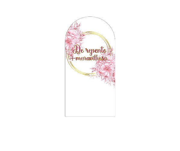 Painel De Festa Romano 1,00x2,00-  De Repente Mais Maravilhosa Floral Rosa 191