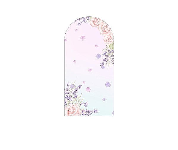 Painel De Festa Romano 1,00x2,00- Jardim com Flores de Lavanda 015