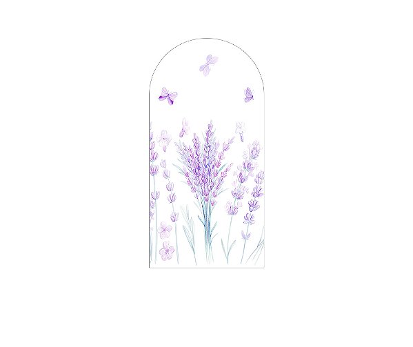 Painel De Festa Romano 1,00x2,00- Jardim Flores de Lavanda 031