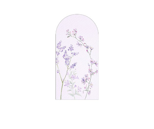 Painel De Festa Romano 1,00x2,00- Jardim Floral Lilás 039