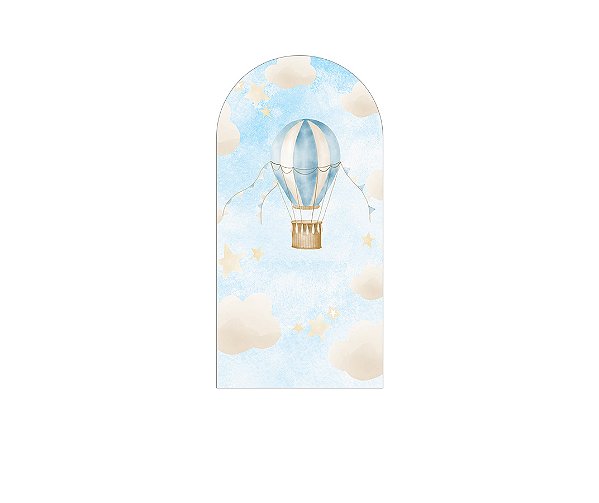 Painel De Festa Romano 1,00x2,00- Balão Cute Céu Azul 003