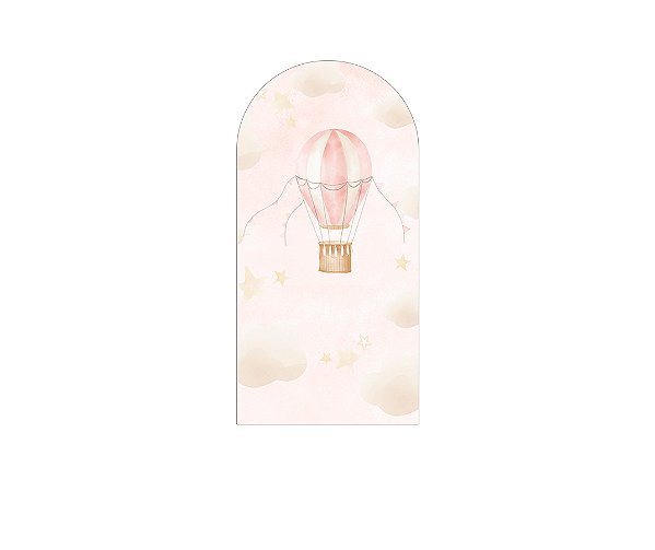 Painel De Festa Romano 1,00x2,00- Balão Cute Rosa 007