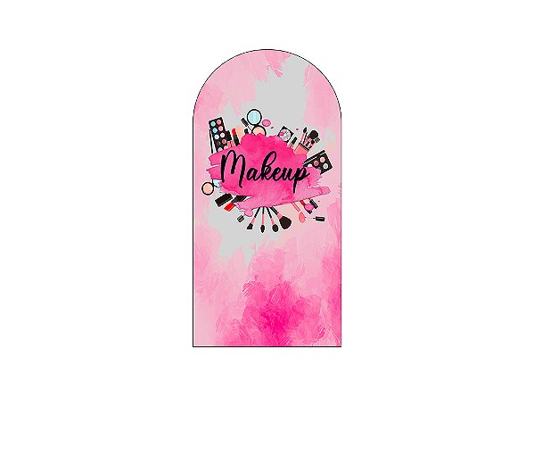Painel De Festa Romano 1,00x2,00- Maquiagem Makeup Rosa 001