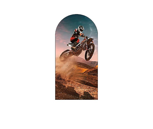 Painel De Festa Romano 1,00x2,00- Motocross Realista 002