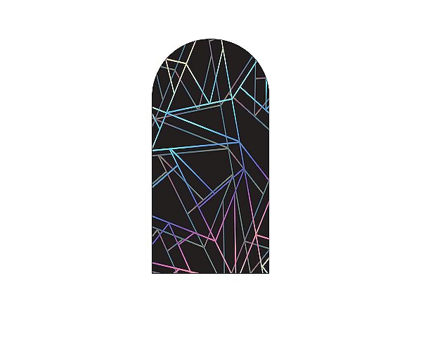 Painel De Festa Romano 1,00x2,00- Riscos Coloridos Efeito Neon 013