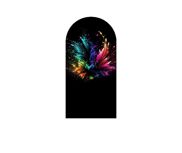 Painel De Festa Romano 1,00x2,00- Sete Cores Efeito Neon 023