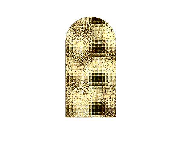 Painel De Festa Romano 1,00x2,00- Efeito Lantejoulas Douradas 008