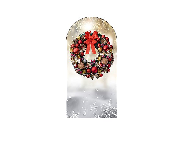 Painel De Festa Romano 1,00x2,00- Guirlanda de Natal 004