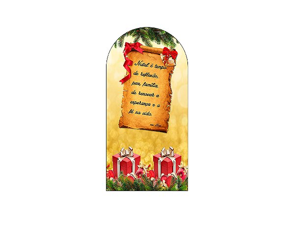 Painel De Festa Romano 1,00x2,00- Mensagem de Natal 012