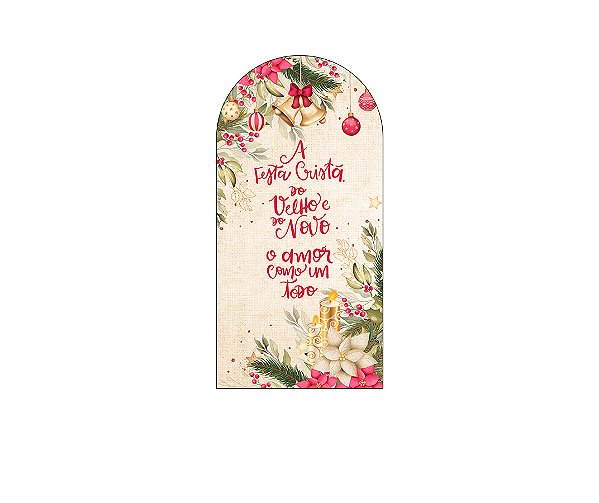 Painel De Festa Romano 1,00x2,00- Então é Natal Floral 020