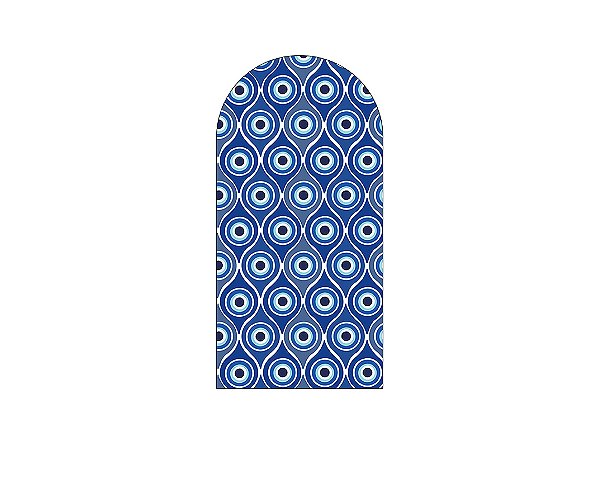 Painel De Festa Romano 1,00x2,00- Olho Grego Azul 005
