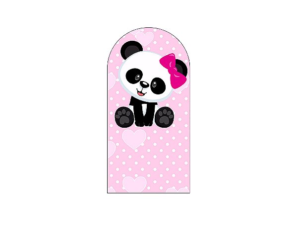 Painel De Festa Romano 1,00x2,00- Panda Baby Rosa 003