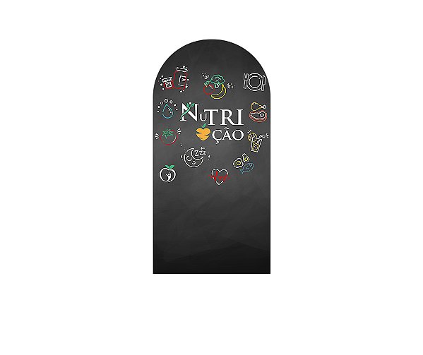 Painel De Festa Romano 1,00x2,00- Profissão Nutrição Chalkboard 012