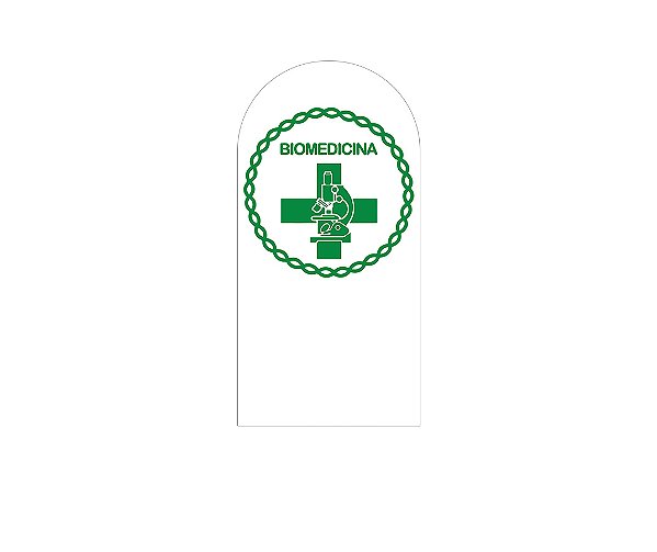 Painel De Festa Romano 1,00x2,00- Biomedicina Logo Verde 029