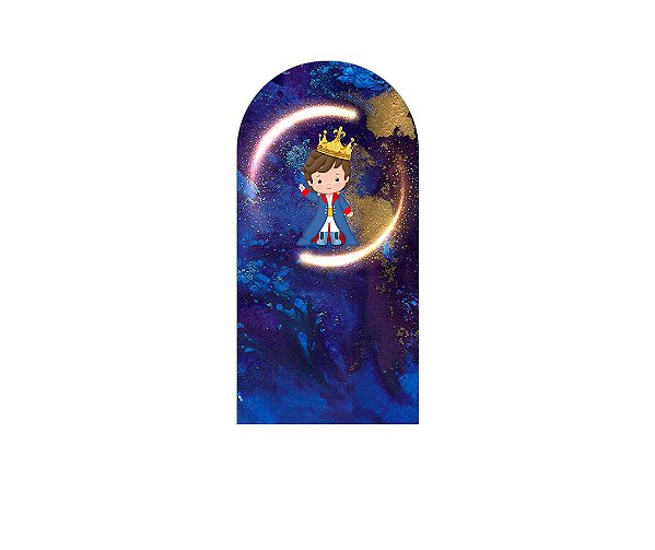 Painel De Festa Romano 1,00x2,00- Pequeno Príncipe Azul Estrelas 007