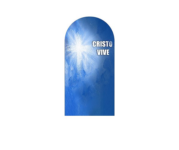 Painel De Festa Romano 1,00x2,00- Pascoa Cruz Cristo Vive 007