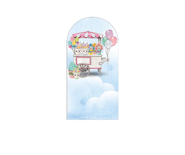 Painel De Festa Romano 1,00x2,00- Páscoa Doces Aquarela 027