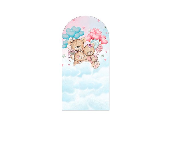 Painel De Festa Romano 1,00x2,00-  Revelação Ursinhos Cute 019