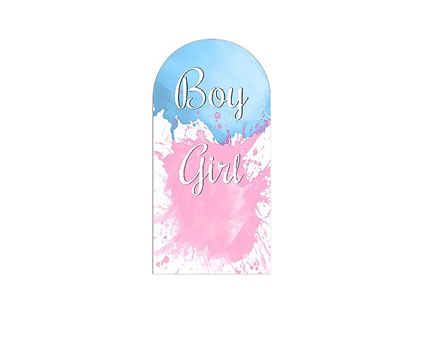 Painel De Festa Romano 1,00x2,00-  Revelação Boy or Girl Manchas 023