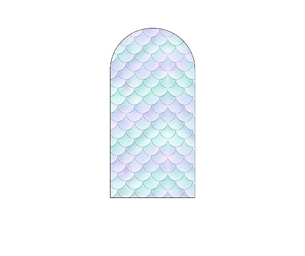 Painel De Festa Romano 1,00x2,00-  Sereia Escamas 001