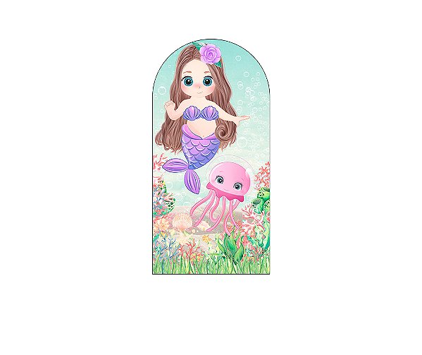 Painel De Festa Romano 1,00x2,00- Sereia Baby 003