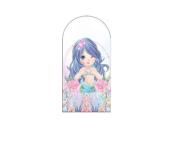 Painel De Festa Romano 1,00x2,00- Sereia Candy 006