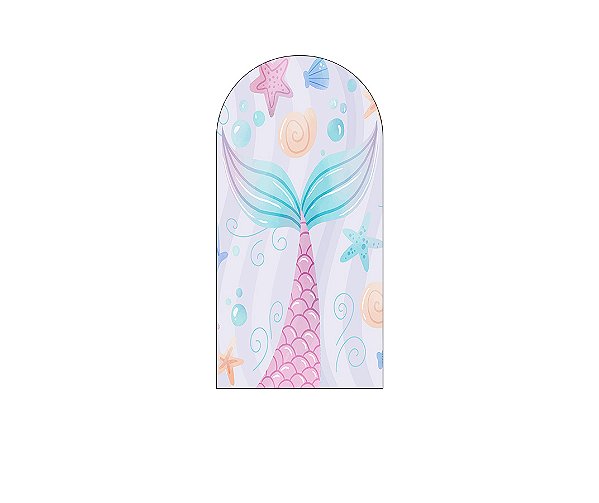 Painel De Festa Romano 1,00x2,00- Cauda Sereia Candy 016