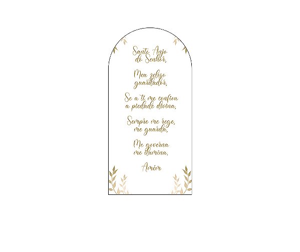 Painel De Festa Romano 1,00x2,00- Santo Anjo do Senhor Dourado 004