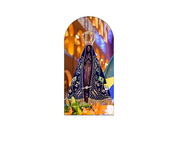Painel De Festa Romano 1,00x2,00- Santa Nossa Senhora Aparecida Imagem 011