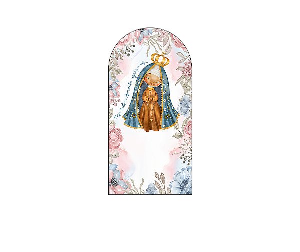 Painel De Festa Romano 1,00x2,00- Santa Nossa Senhora Aparecida Cute 016
