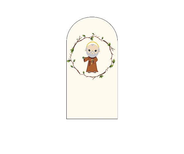 Painel De Festa Romano 1,00x2,00- Santo São Padre Pio Católico 023