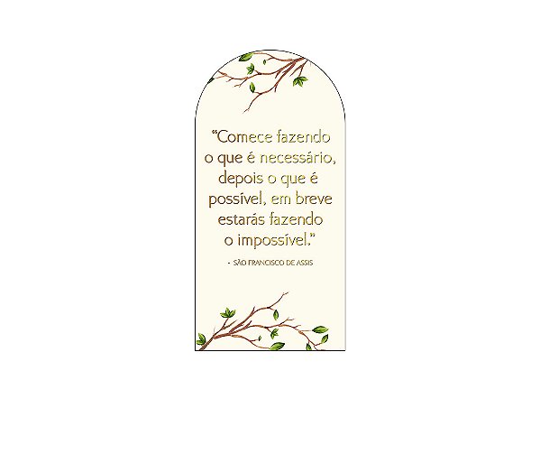 Painel De Festa Romano 1,00x2,00-  Galhos e Folhagens Santo São Francisco De Assis 025