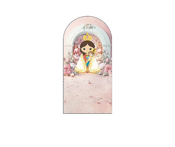 Painel De Festa Romano 1,00x2,00- Santa Nossa Senhora de Nazaré Cute 036