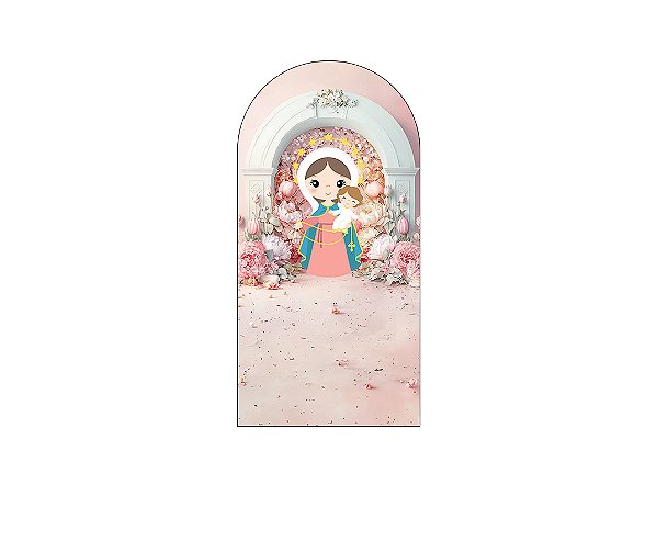 Painel De Festa Romano 1,00x2,00- Santa Nossa Senhora do Rosário Cute 044