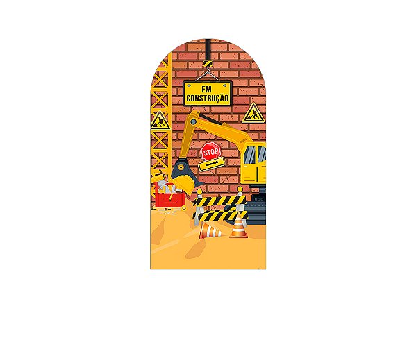 Painel De Festa Romano 1,00x2,00- Construção Parede Tijolos 005