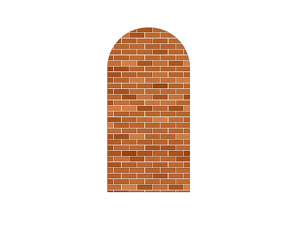 Painel De Festa Romano 1,00x2,00- Efeito Tijolinhos Realista 013