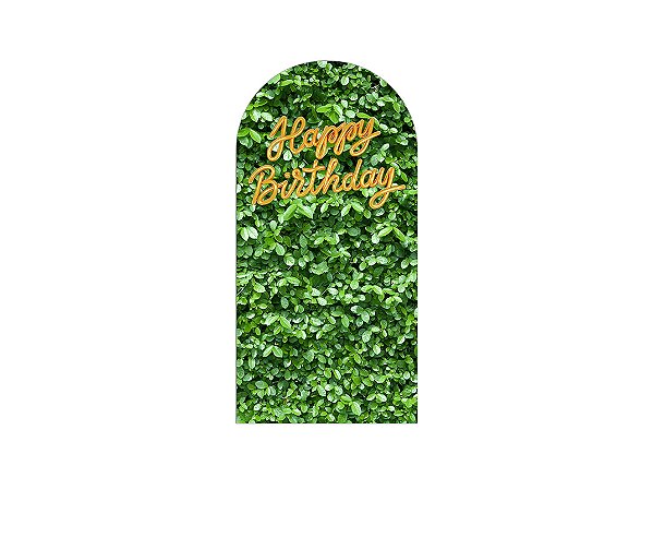 Painel De Festa Romano 1,00x2,00- Efeito Muro Inglês Claro Happy Birthday 018
