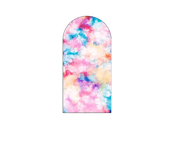 Painel De Festa Romano 1,00x2,00-  Tie Dye Candy Colors 003
