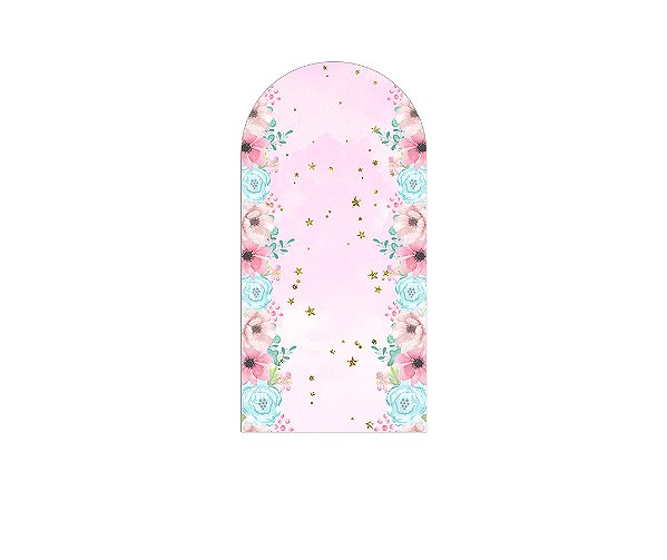 Painel De Festa Romano 1,00x2,00- Unicórnio Floral 007