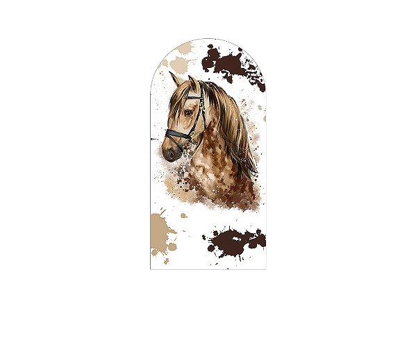 Painel De Festa Romano 1,00x2,00- Cavalo Aquarela 018